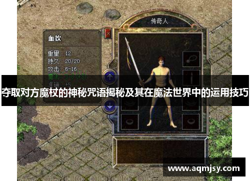 夺取对方魔杖的神秘咒语揭秘及其在魔法世界中的运用技巧